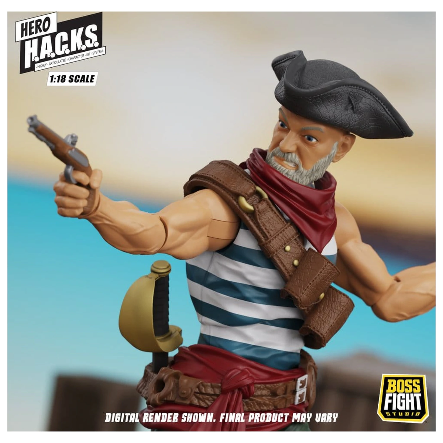 Hero H.A.C.K.S. Core Figurka Akcji 1/18 Heroes and Villains Wave 1 Daniel Wright: Pirate Quartermaster zdjęcie produktu