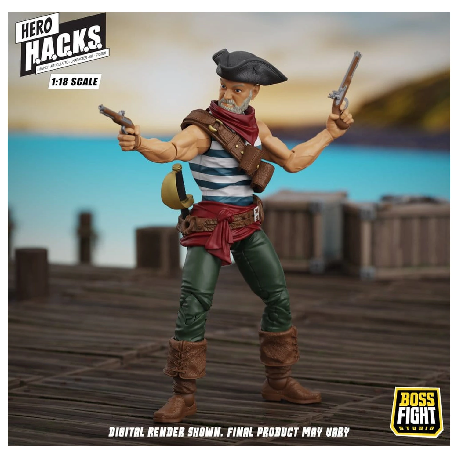Hero H.A.C.K.S. Core Figurka Akcji 1/18 Heroes and Villains Wave 1 Daniel Wright: Pirate Quartermaster zdjęcie produktu