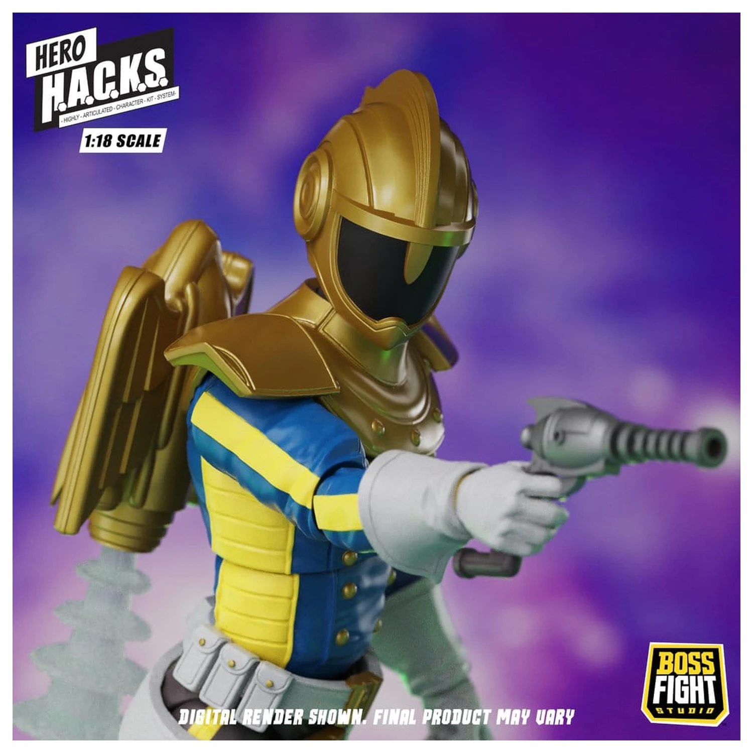 Hero H.A.C.K.S. Core Figurka Akcji 1/18 Heroes and Villains Fala 1 Jett Steelblade: Stellar Knight of Accord zdjęcie produktu