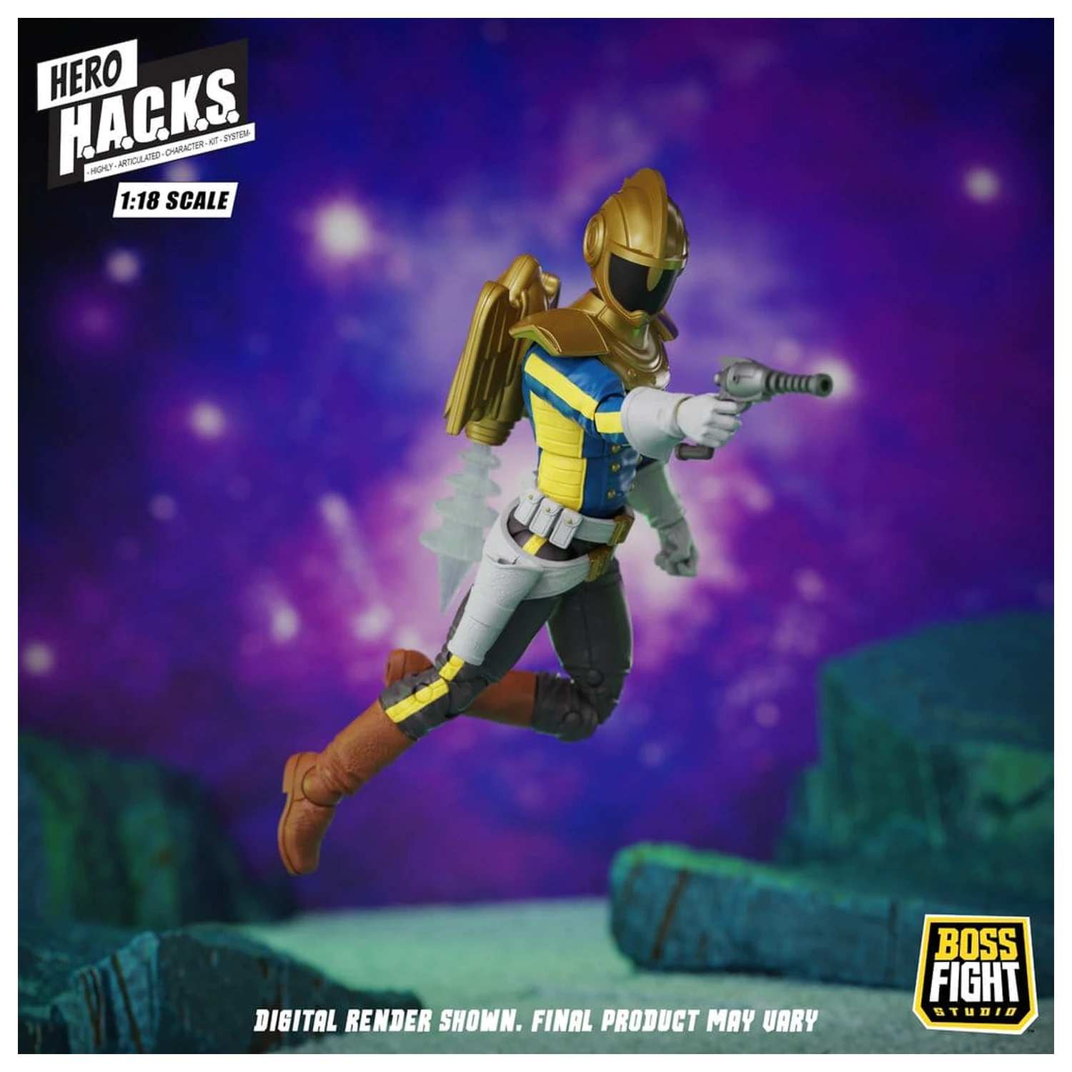 Hero H.A.C.K.S. Core Figurka Akcji 1/18 Heroes and Villains Fala 1 Jett Steelblade: Stellar Knight of Accord zdjęcie produktu