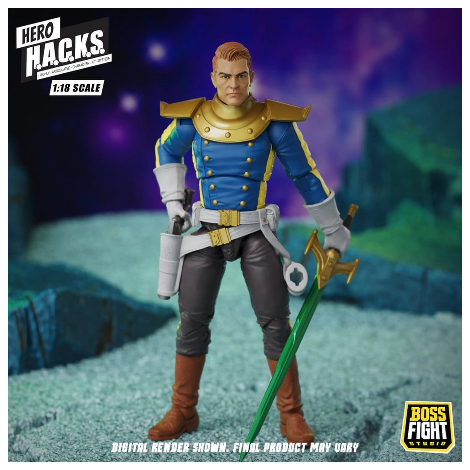 Hero H.A.C.K.S. Core Figurka Akcji 1/18 Heroes and Villains Fala 1 Jett Steelblade: Stellar Knight of Accord zdjęcie produktu