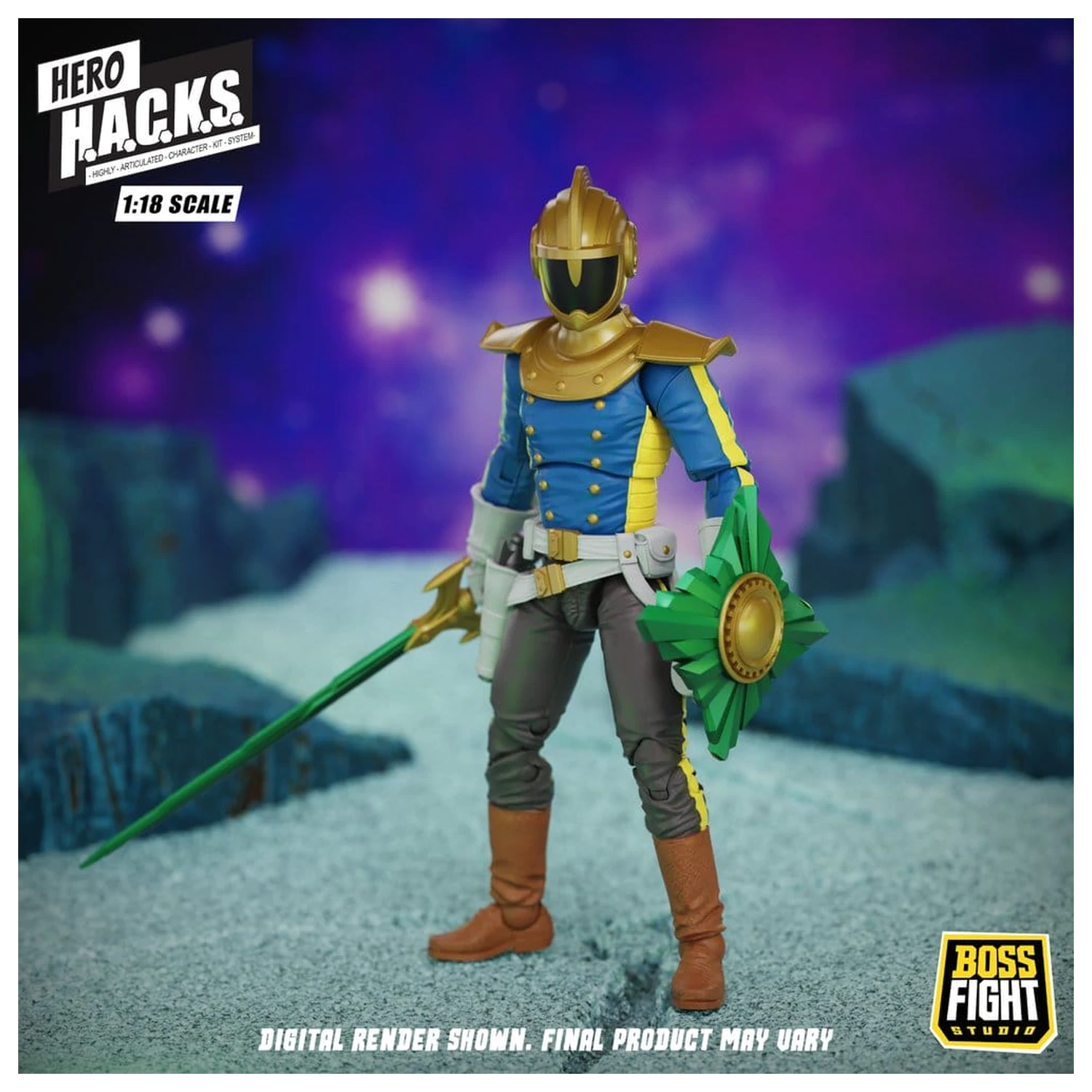 Hero H.A.C.K.S. Core Figurka Akcji 1/18 Heroes and Villains Fala 1 Jett Steelblade: Stellar Knight of Accord zdjęcie produktu