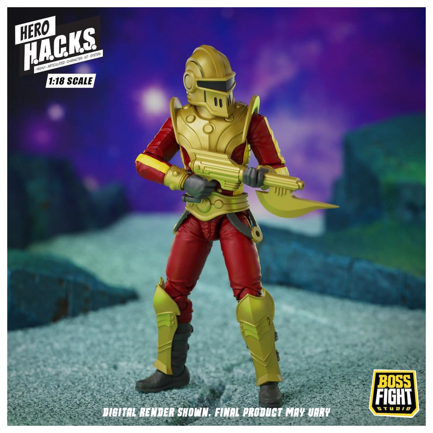 Hero H.A.C.K.S. Core Action Figure 1/18 Heroes and Villains Wave 1 Stellar Guard: Cosmic Defender of Accord zdjęcie produktu