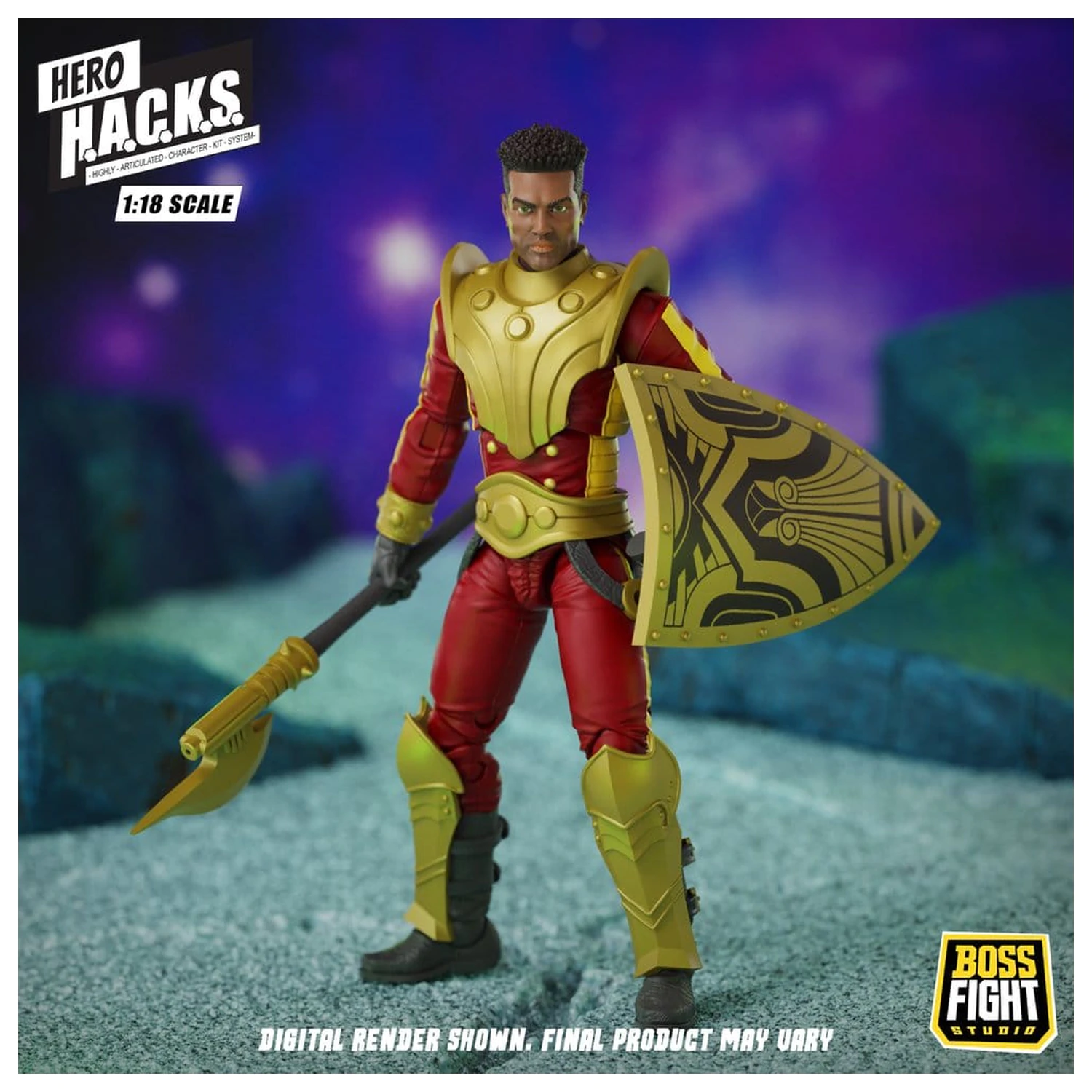 Hero H.A.C.K.S. Core Action Figure 1/18 Heroes and Villains Wave 1 Stellar Guard: Cosmic Defender of Accord zdjęcie produktu