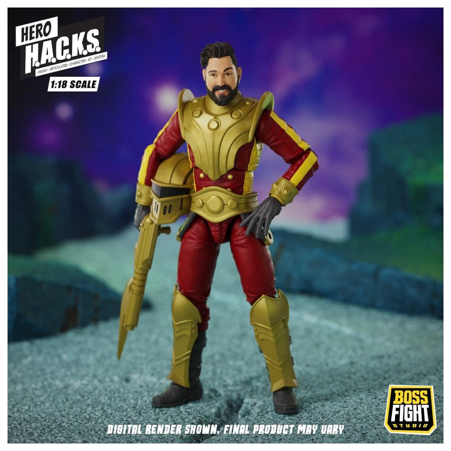 Hero H.A.C.K.S. Core Action Figure 1/18 Heroes and Villains Wave 1 Stellar Guard: Cosmic Defender of Accord zdjęcie produktu