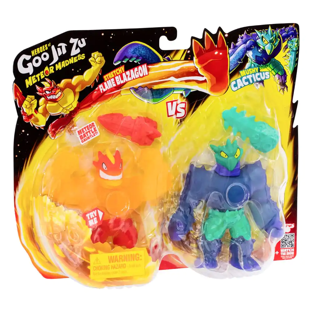 Heroes of Goo Jit Zu Meteor Madness Figurki Rozciągliwe 2-Pack Flame Blazagon vs. Cacticus 13 cm zdjęcie produktu