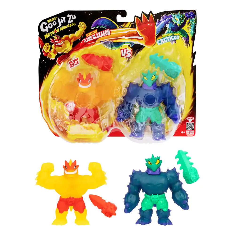 Heroes of Goo Jit Zu Meteor Madness Figurki Rozciągliwe 2-Pack Flame Blazagon vs. Cacticus 13 cm zdjęcie produktu