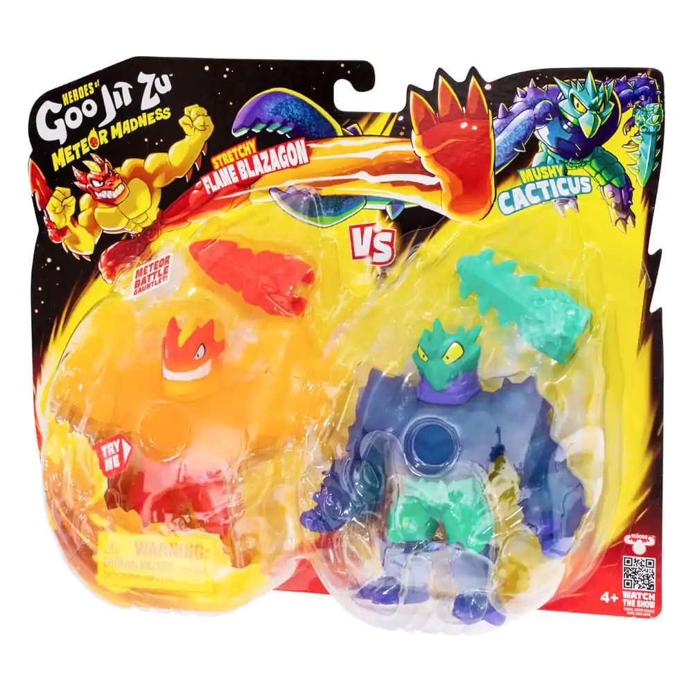 Heroes of Goo Jit Zu Meteor Madness Figurki Rozciągliwe 2-Pack Flame Blazagon vs. Cacticus 13 cm zdjęcie produktu