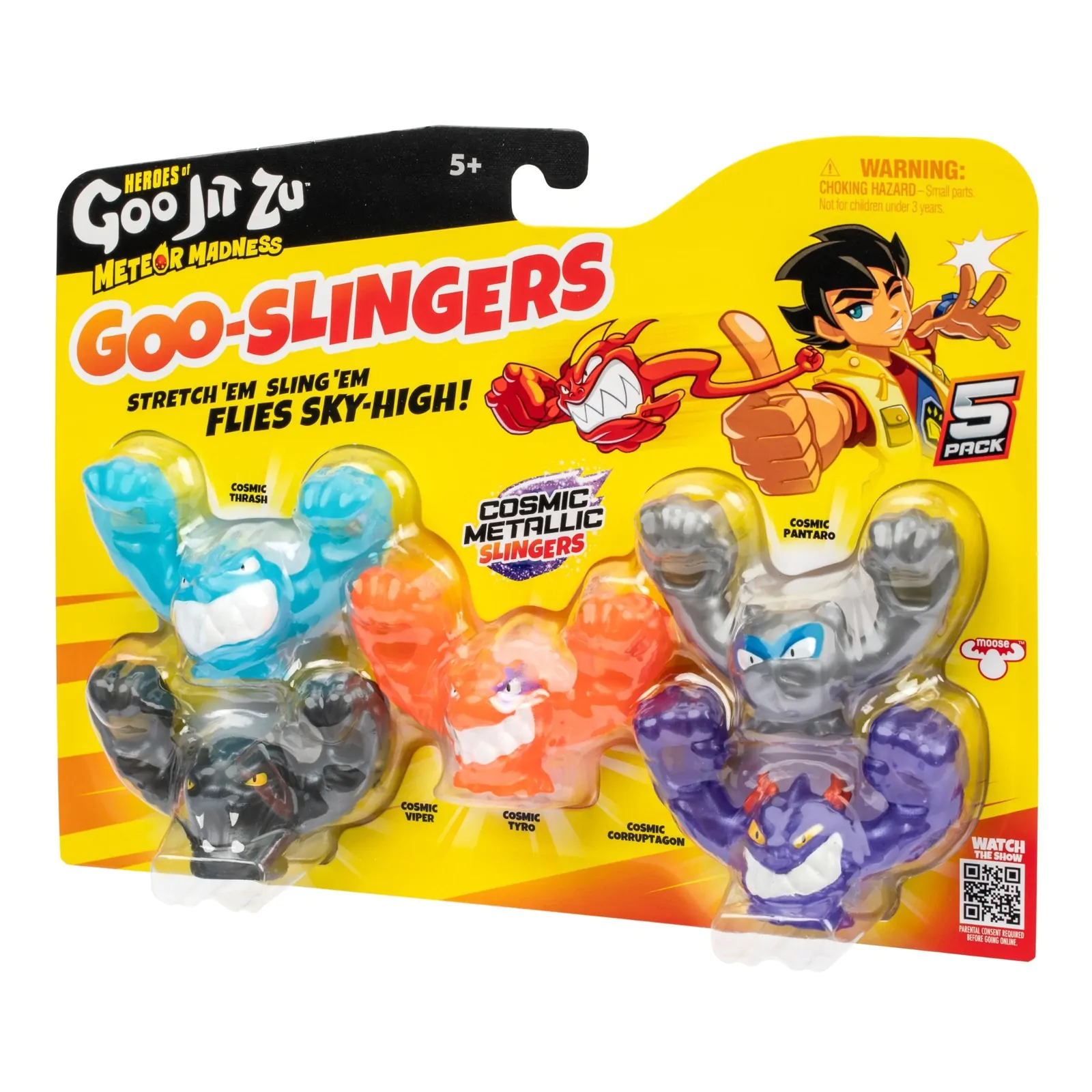 Heroes of Goo Jit Zu Meteor Madness Rozciągliwe Figurki 5-Pak Goo Slingers Cosmic Metallic Slingers 5 cm zdjęcie produktu