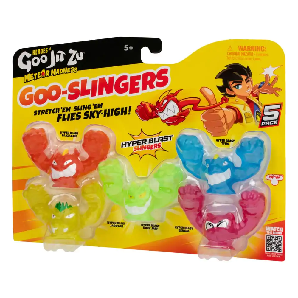 Heroes of Goo Jit Zu Meteor Madness Rozciągliwe Figurki 5-Pak Goo Slingers Hyper Blast Slingers 5 cm zdjęcie produktu