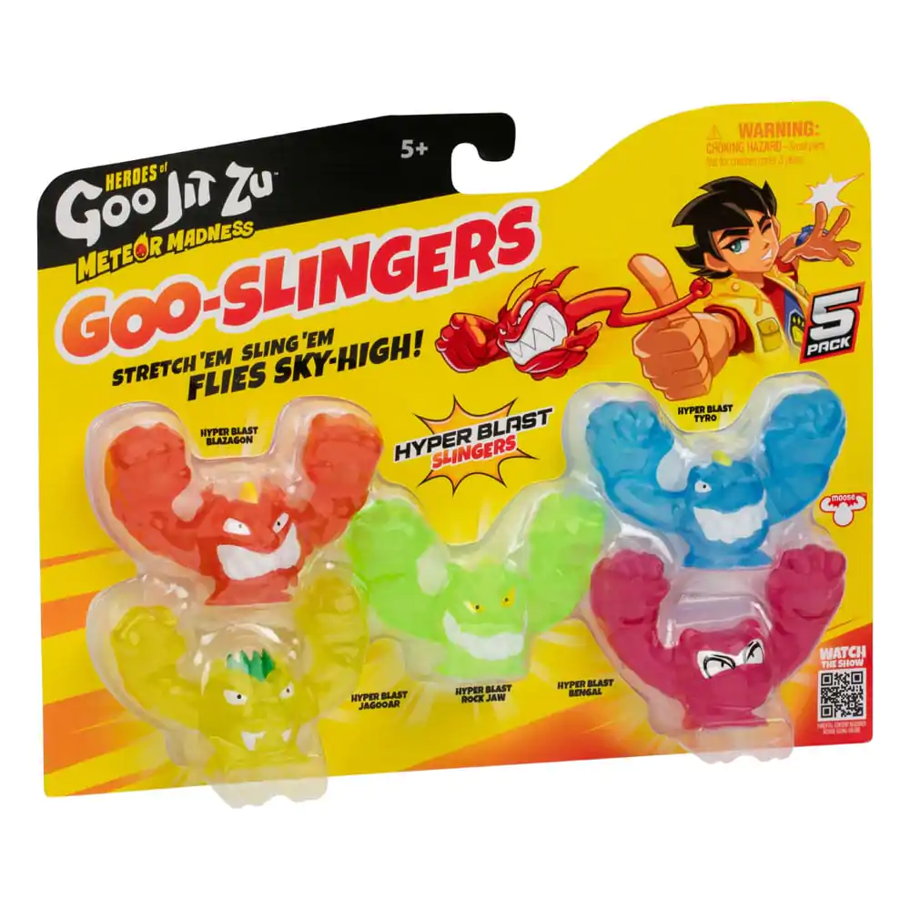 Heroes of Goo Jit Zu Meteor Madness Rozciągliwe Figurki 5-Pak Goo Slingers Hyper Blast Slingers 5 cm zdjęcie produktu