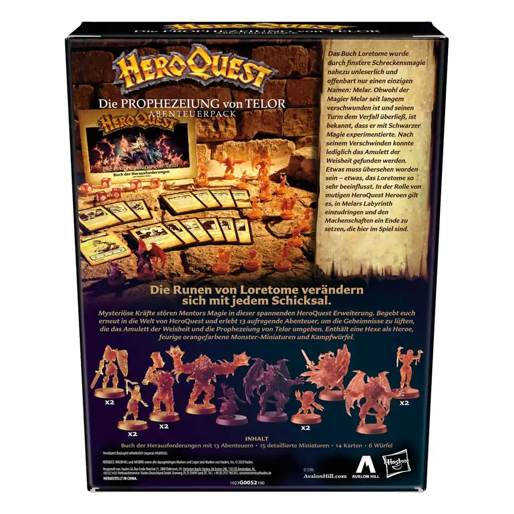 HeroQuest Gra Planszowa Expansion Die Prophezeiung von Telor Quest Pack *German Version* zdjęcie produktu