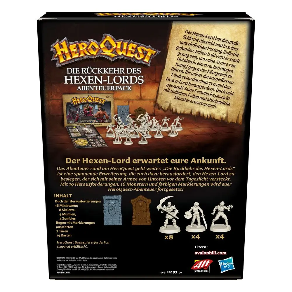 Rozszerzenie do gry planszowej HeroQuest HeroQuest Die Rückkehr des Hexen-Lords Quest Pack (niemieckie) zdjęcie produktu