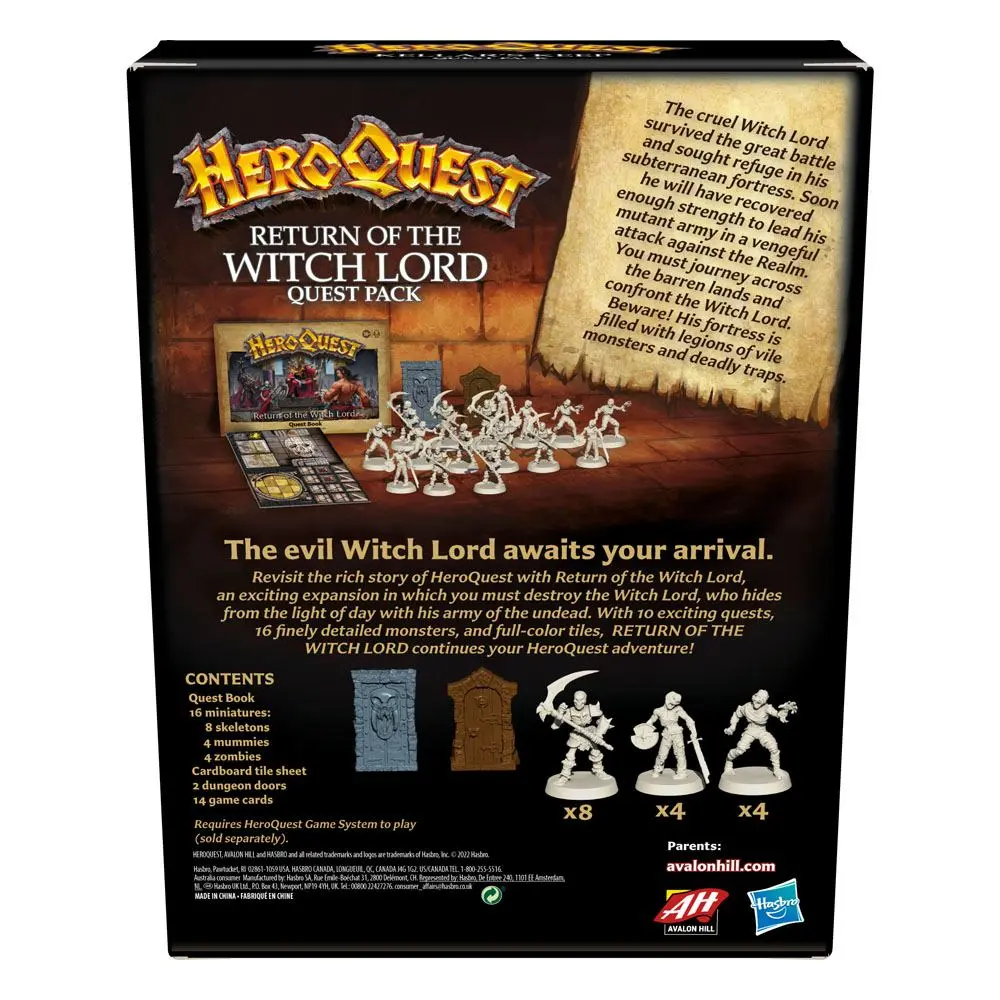 HeroQuest Gra Planszowa Expansion Return of the Witch Lord Quest Pack english zdjęcie produktu