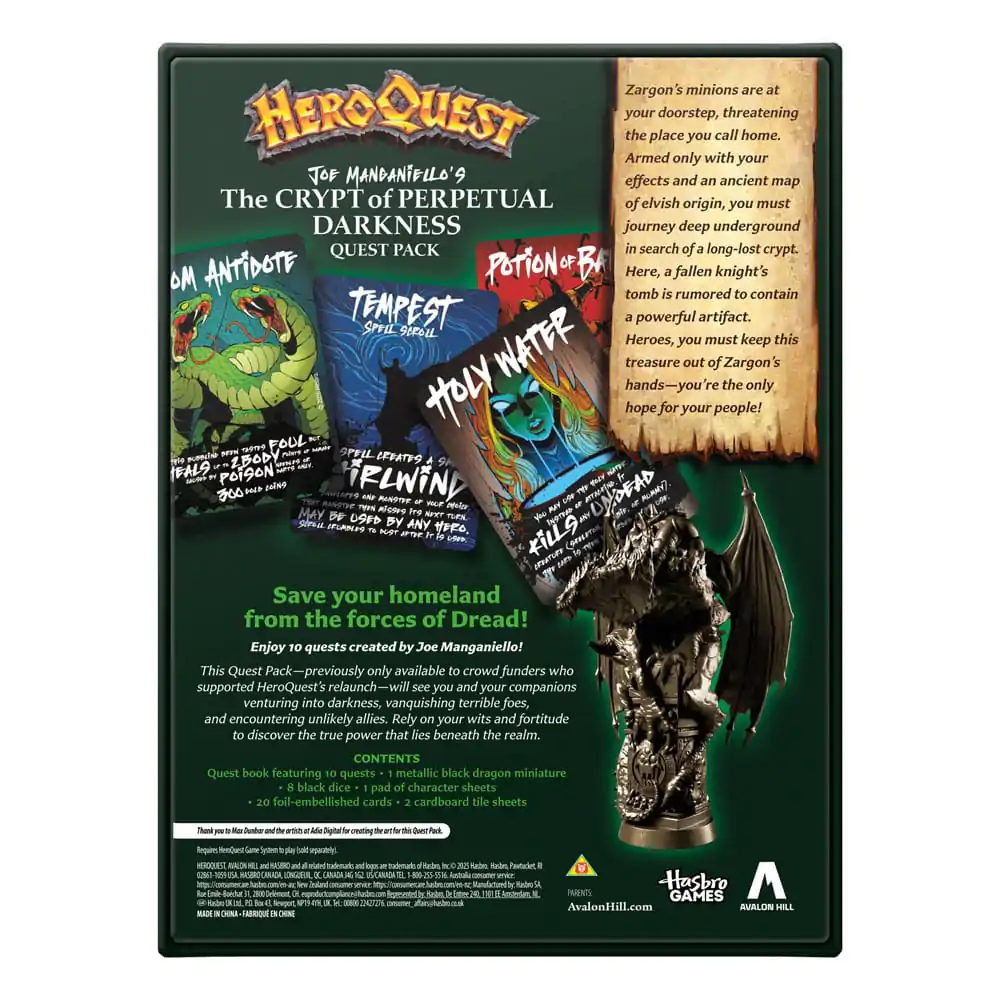 HeroQuest Gra Planszowa Rozszerzenie The Crypt of Perpetual Darkness Quest Pack *English Version* zdjęcie produktu