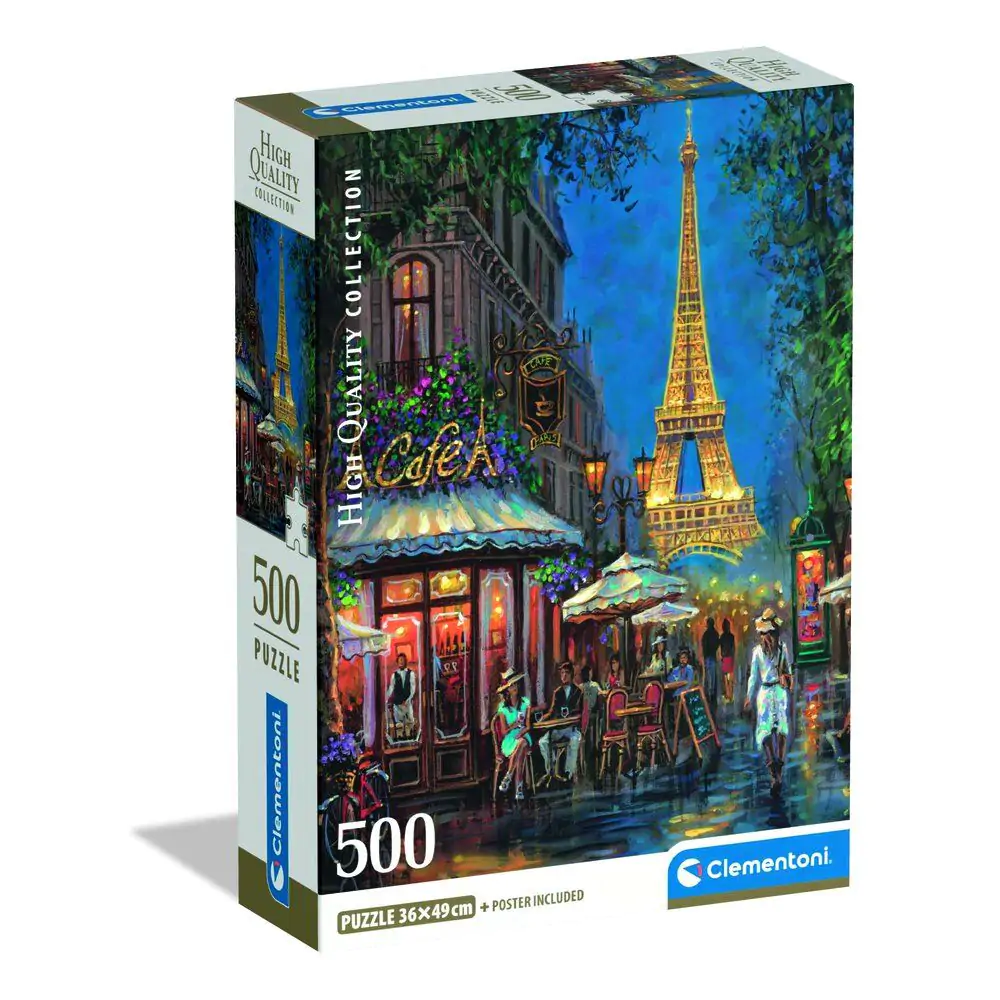 Puzzle High Quality Night at the Eiffel Cafe 500 elementów zdjęcie produktu