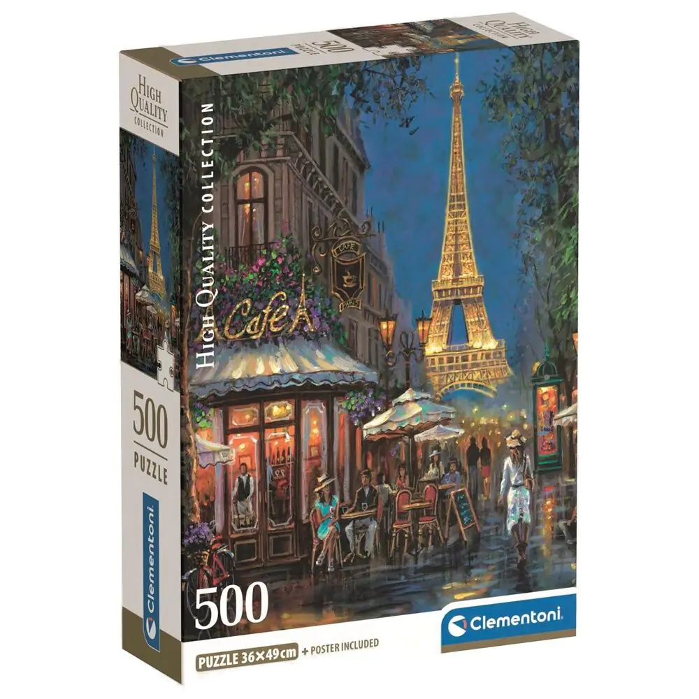 Puzzle High Quality Night at the Eiffel Cafe 500 elementów zdjęcie produktu