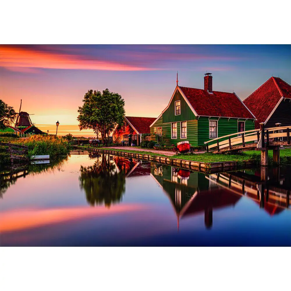 Wysokiej jakości puzzle Zaanse Schans 1500 elementów zdjęcie produktu