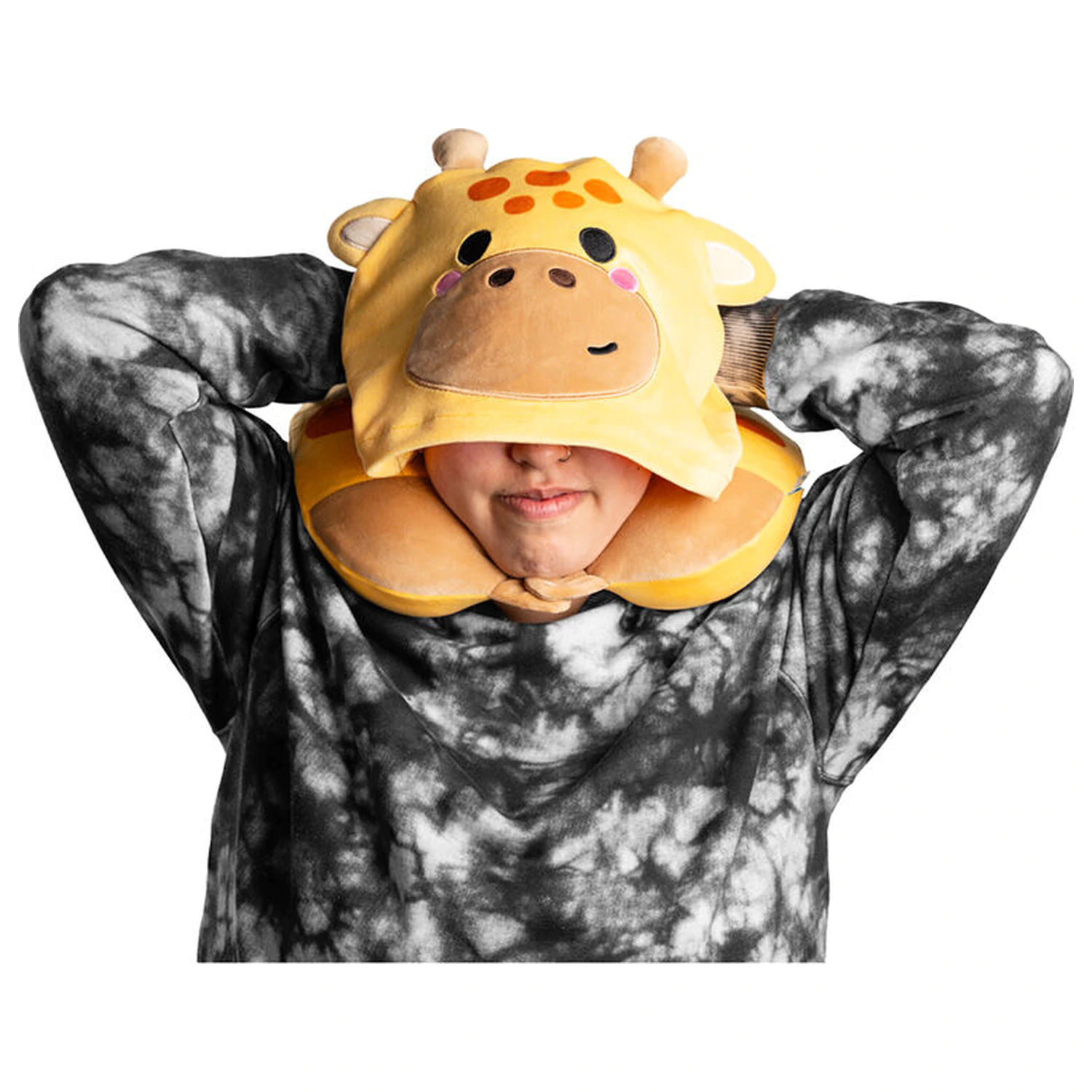 Hoodeazzz Raffi The Giraffe podróżna poduszka z kapturem zdjęcie produktu