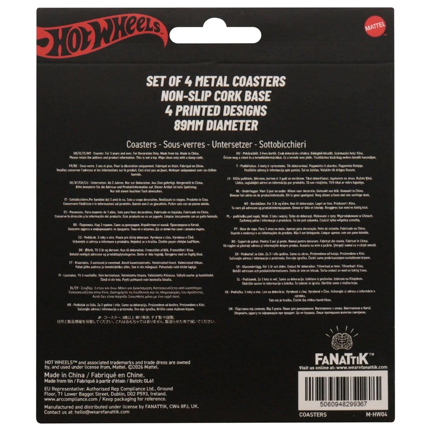 Hot Wheels Coaster 4-pak zdjęcie produktu