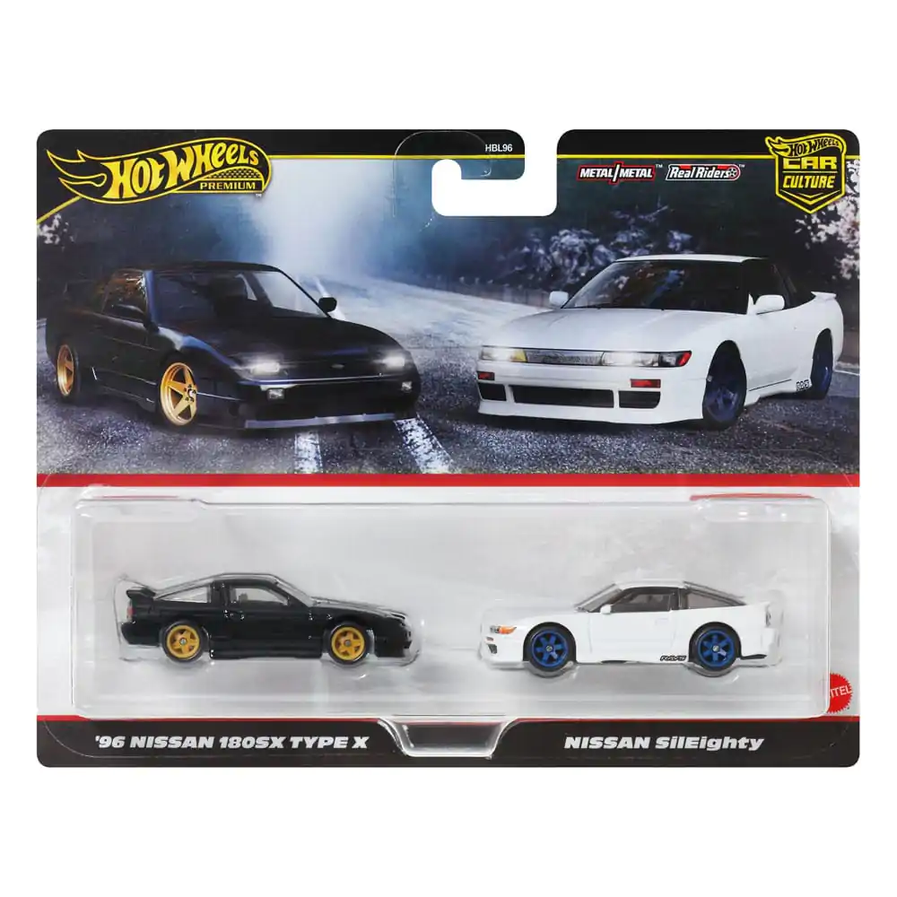 Hot Wheels Premium Car Culture Diecast Pojazd 2-Pak 1/64 '96 Nissan 180SX Type X & Nissan SilEighty zdjęcie produktu