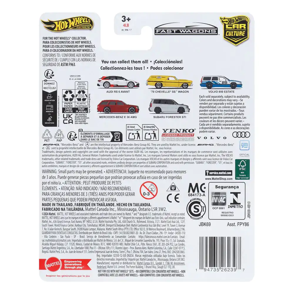 Hot Wheels Premium Car Culture Diecast Pojazd 1/64 Mercedes-Benz E 36 AMG zdjęcie produktu