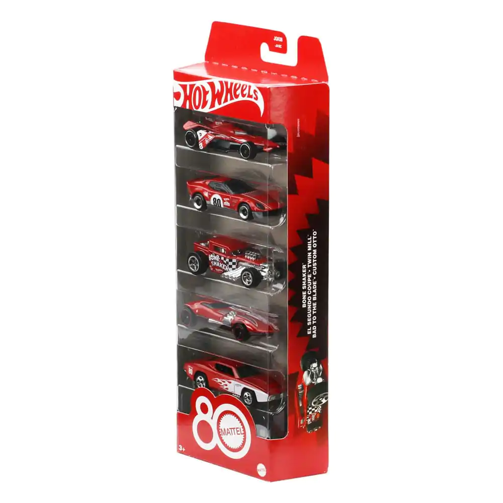 Hot Wheels Diecast Vehicle 5-Pack 1/64 80th Anniversary - 5 sztuk pojazdów odlewanych zdjęcie produktu
