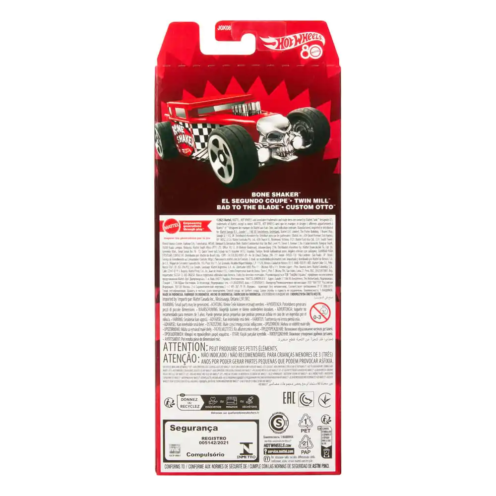 Hot Wheels Diecast Vehicle 5-Pack 1/64 80th Anniversary - 5 sztuk pojazdów odlewanych zdjęcie produktu