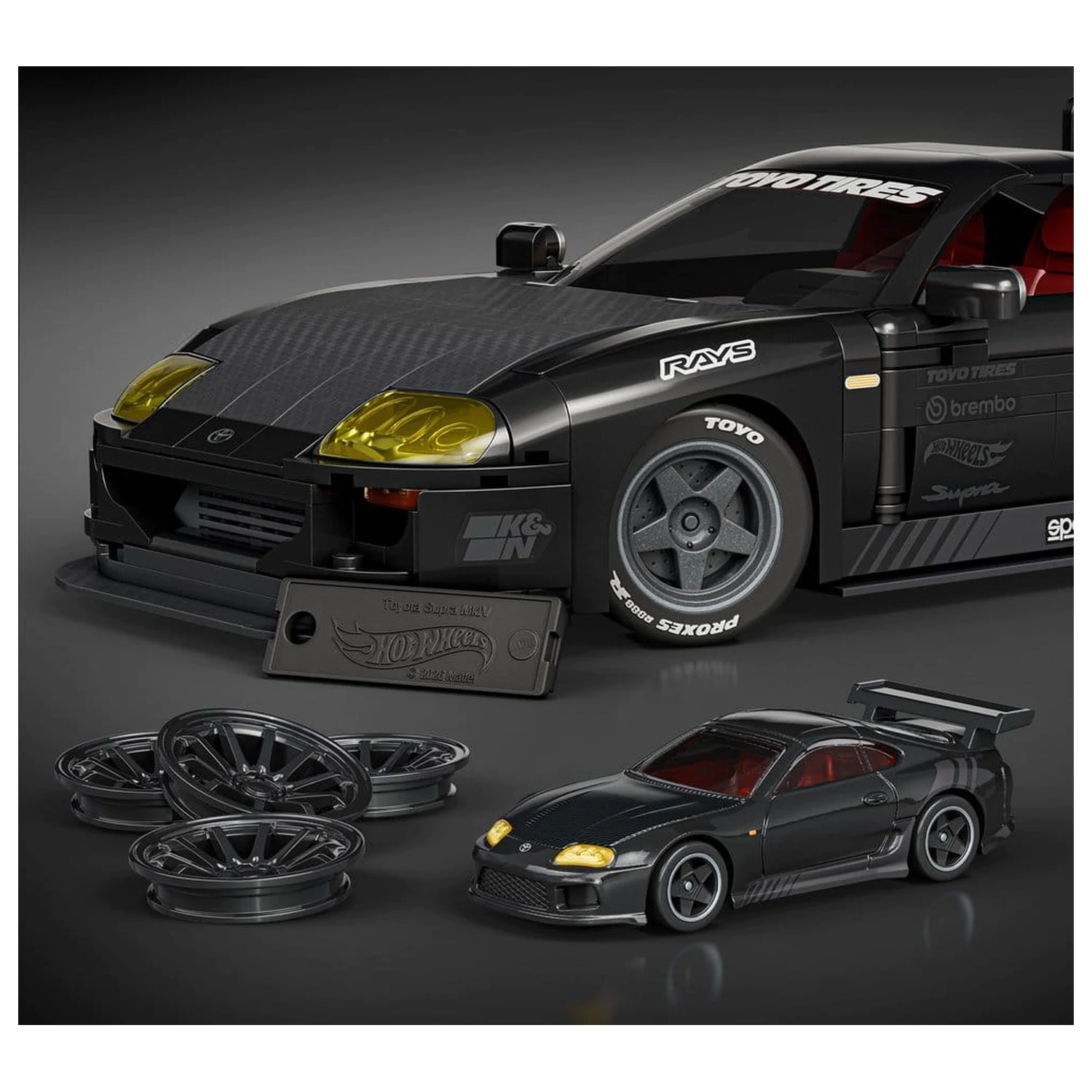 Hot Wheels Elite Mattel Brick Shop Zestaw Klocków Budowlanych 1/16 '94 Toyota Supra MKIV zdjęcie produktu