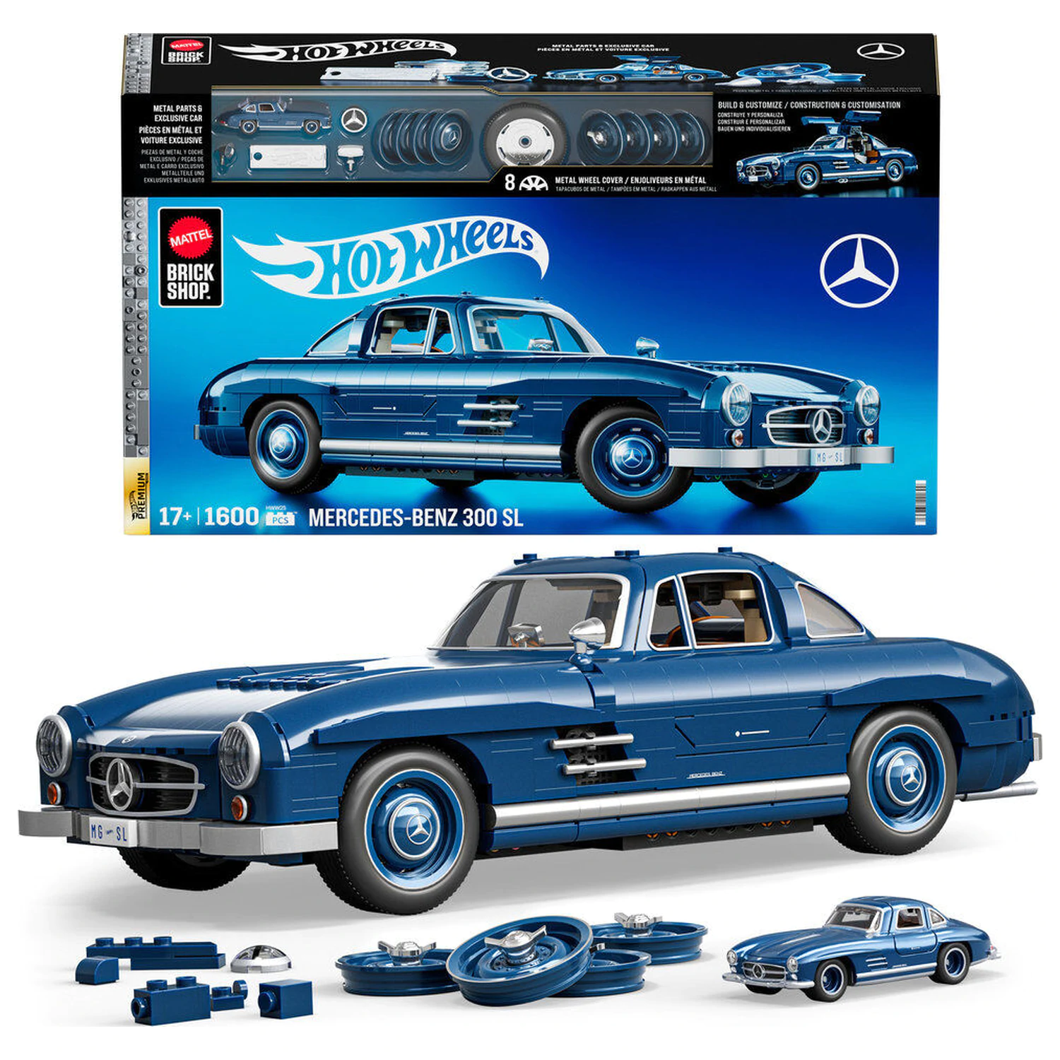 Hot Wheels Mercedes 300SL zestaw konstrukcyjny Premium zdjęcie produktu