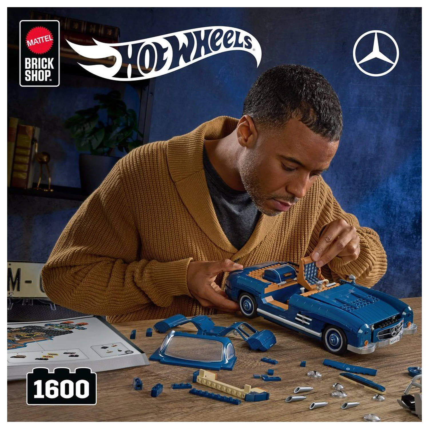 Hot Wheels Mercedes 300SL zestaw konstrukcyjny Premium zdjęcie produktu