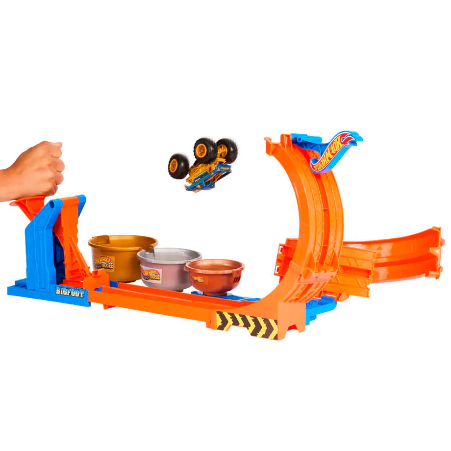 Hot Wheels Monster Trucki Zestaw do Zabawy Wyzwanie o Trofeum z Pętlami i Przewrotami zdjęcie produktu
