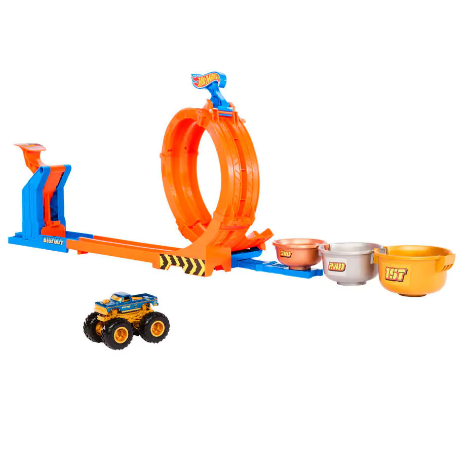 Hot Wheels Monster Trucki Zestaw do Zabawy Wyzwanie o Trofeum z Pętlami i Przewrotami zdjęcie produktu