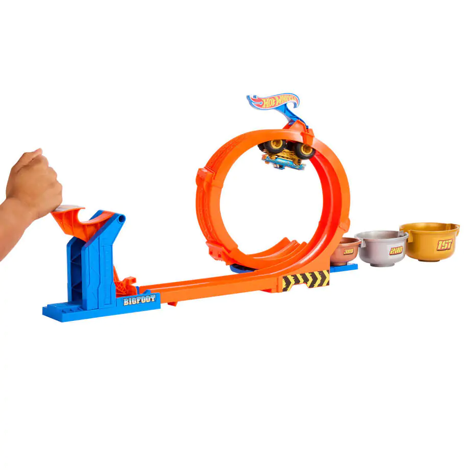 Hot Wheels Monster Trucki Zestaw do Zabawy Wyzwanie o Trofeum z Pętlami i Przewrotami zdjęcie produktu