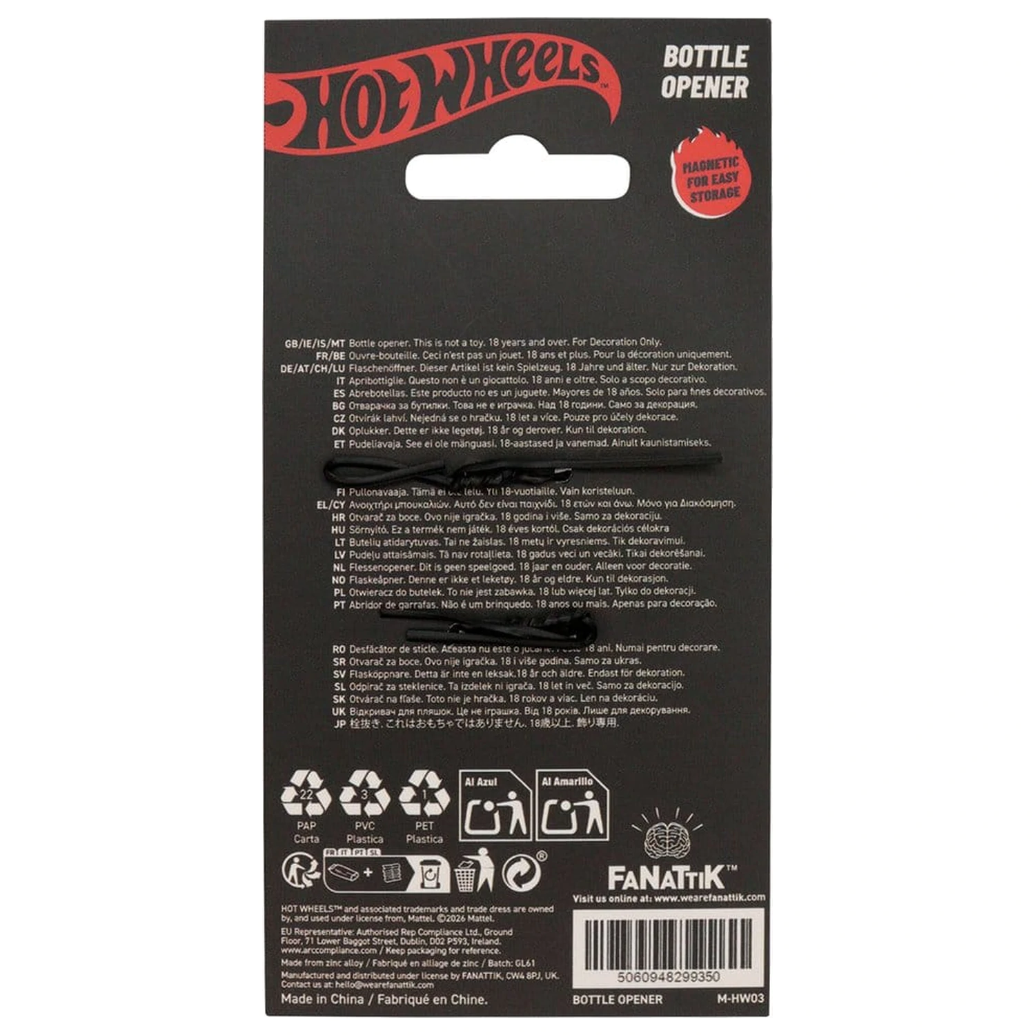Hot Wheels Otwieracz do Butelek Tłok Magnetyczny zdjęcie produktu
