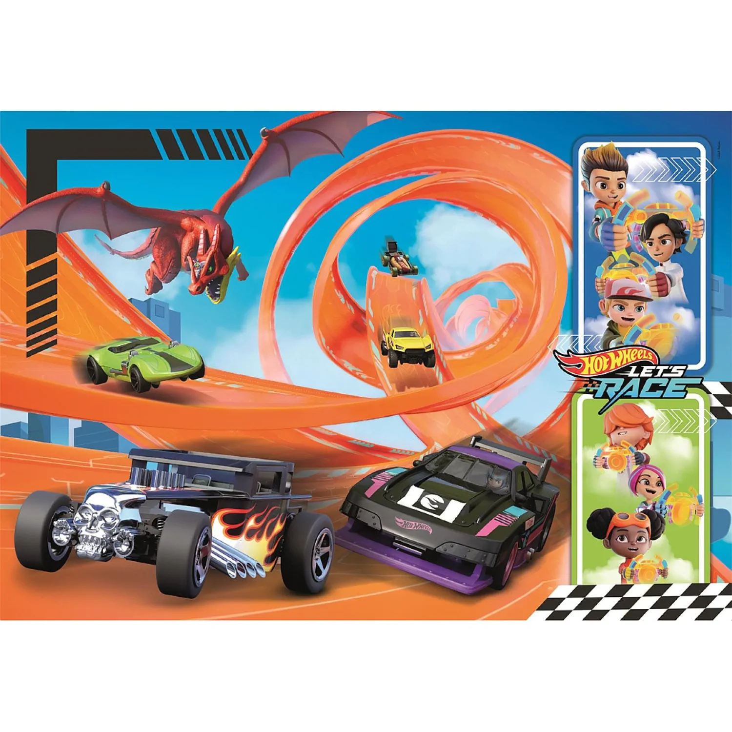Puzzle Hot Wheels 104 elementy zdjęcie produktu