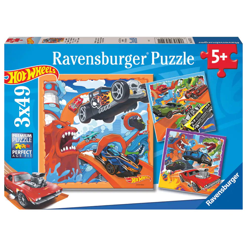 Hot Wheels puzzle 3x39 elementów zdjęcie produktu