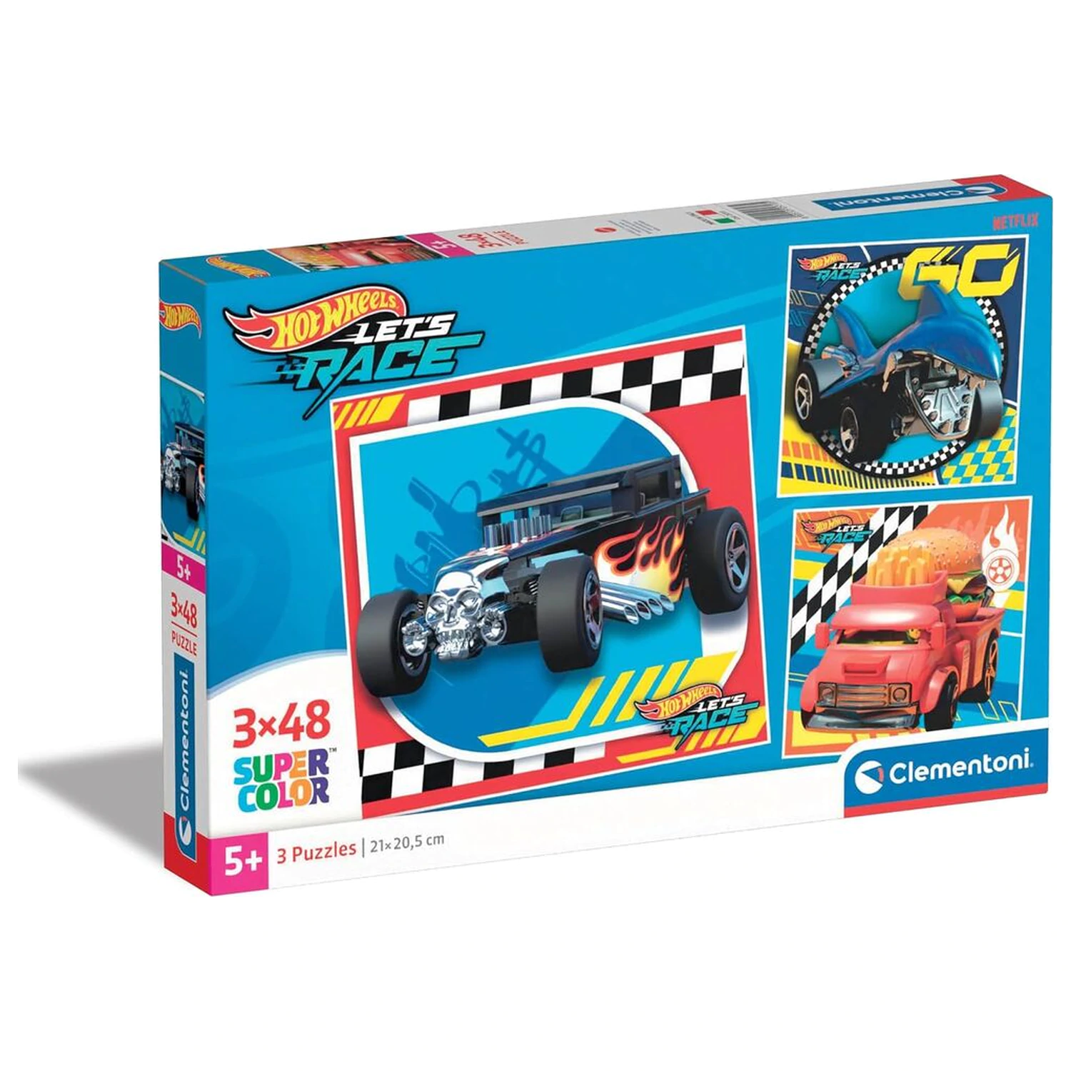 Puzzle Hot Wheels 3x48 elementów zdjęcie produktu