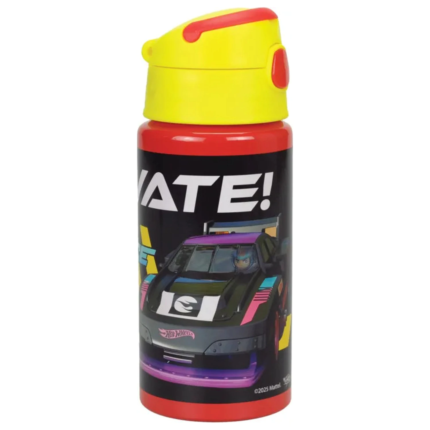 Hot Wheels Race aluminiowa butelka ze słomką z wieszakiem 500 ml zdjęcie produktu