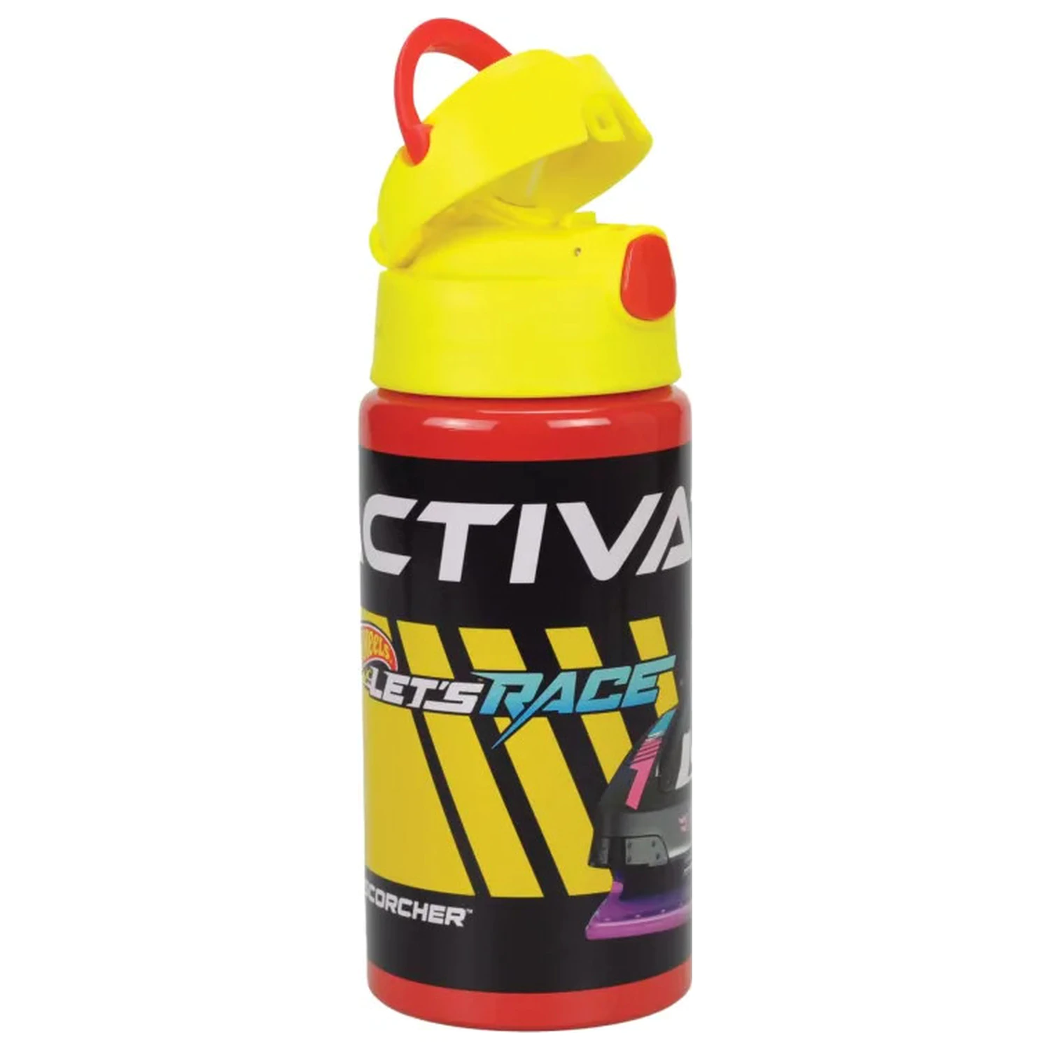 Hot Wheels Race aluminiowa butelka ze słomką z wieszakiem 500 ml zdjęcie produktu