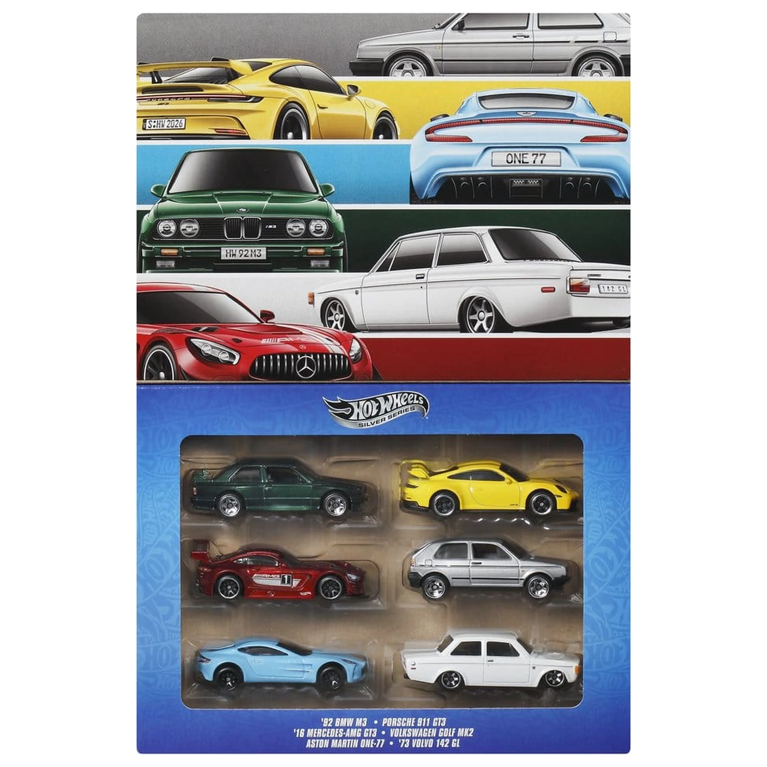 Hot Wheels Silver Series metalowy pojazd 6-pak 1/64 Euro Style zdjęcie produktu