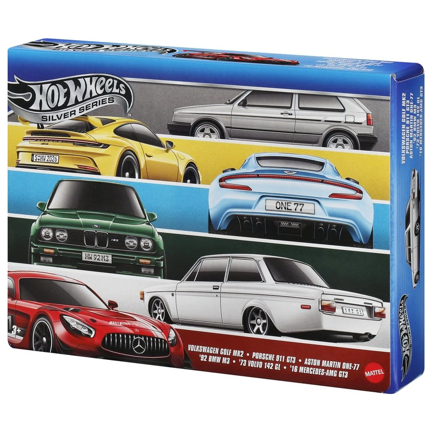Hot Wheels Silver Series metalowy pojazd 6-pak 1/64 Euro Style zdjęcie produktu
