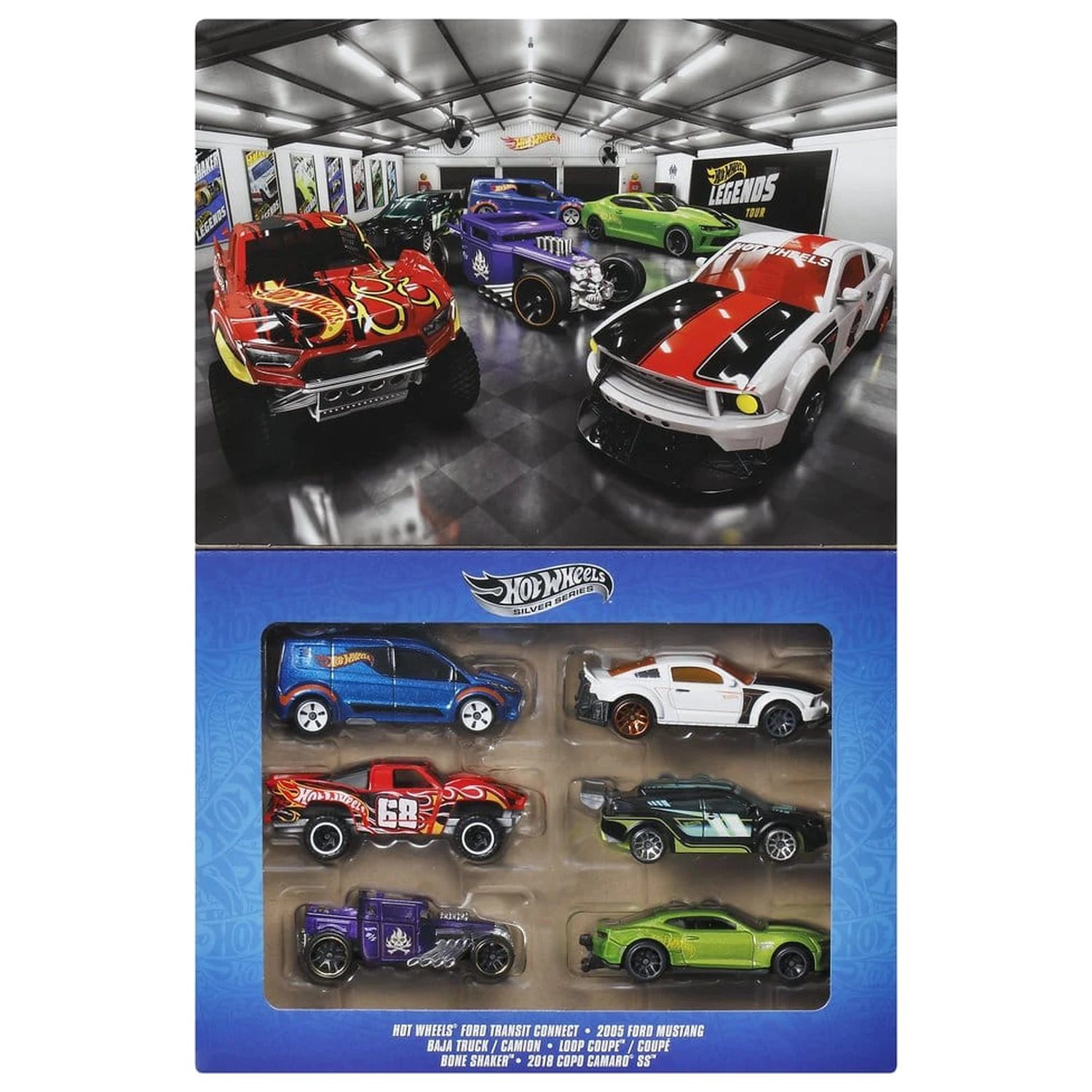 Hot Wheels Silver Series Die-Cast Pojazd 6-Pak 1/64 Legends zdjęcie produktu
