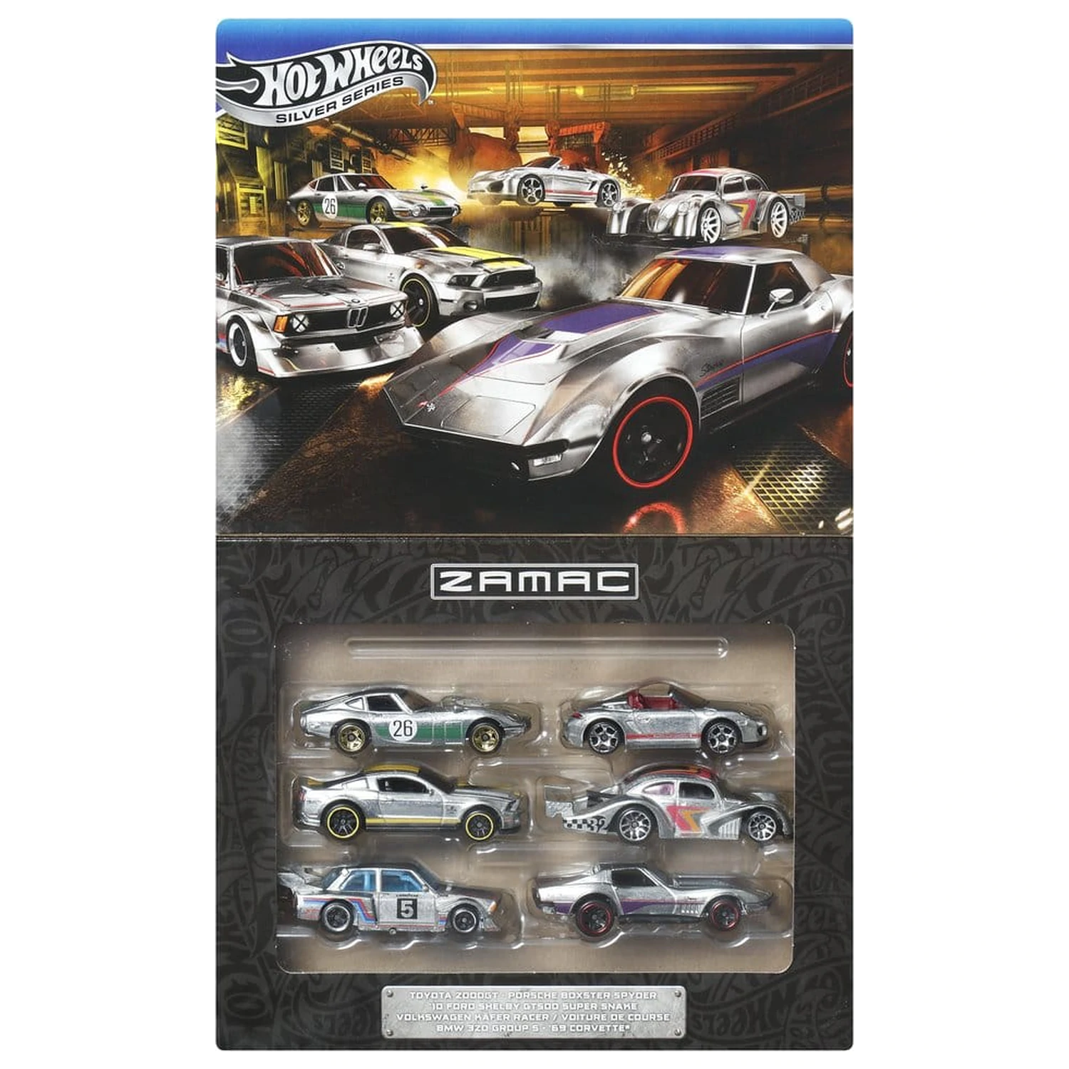 Hot Wheels Silver Series Metalowe Pojazdy 6-pak 1/64 ZAMAC zdjęcie produktu