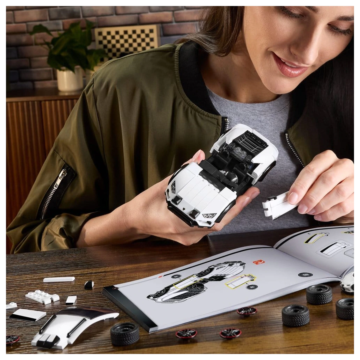 Hot Wheels Speed Mattel Brick Shop Zestaw Klocków Budowlanych 1/32 Lamborghini Huracán Sterrato zdjęcie produktu