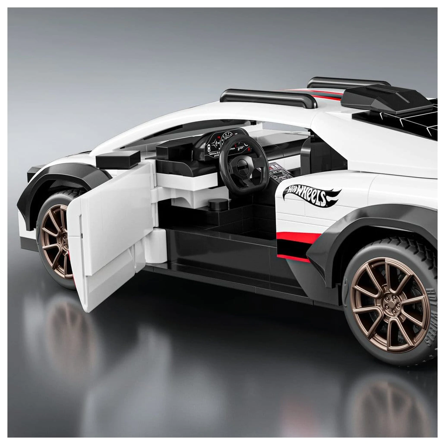 Hot Wheels Speed Mattel Brick Shop Zestaw Klocków Budowlanych 1/32 Lamborghini Huracán Sterrato zdjęcie produktu