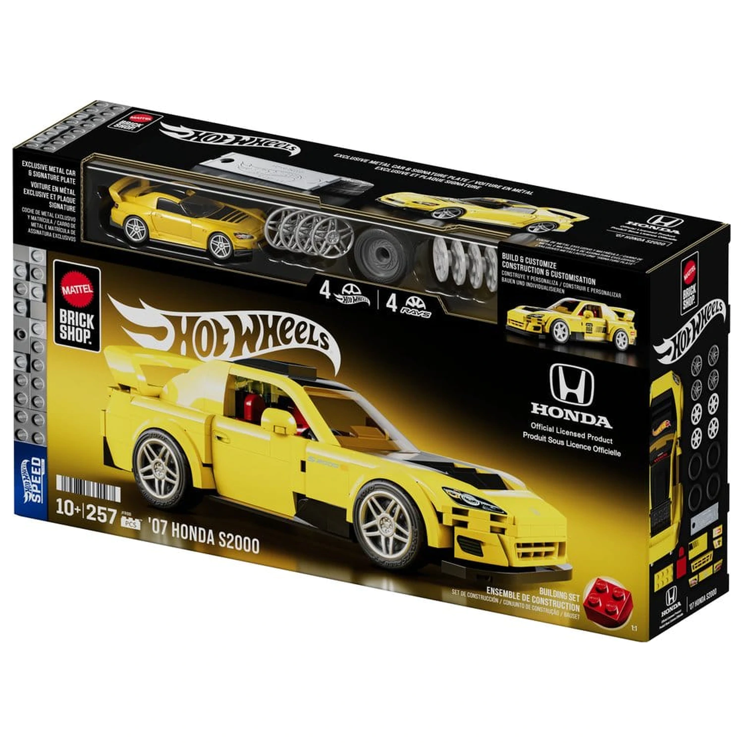 Hot Wheels Speed Series Mattel Brick Shop Zestaw Konstrukcyjny 1/32 '07 Honda S2000 zdjęcie produktu