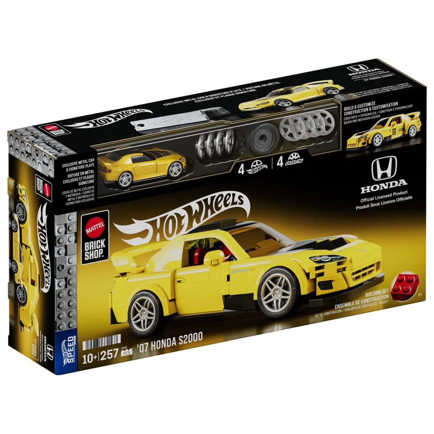 Hot Wheels Speed Series Mattel Brick Shop Zestaw Konstrukcyjny 1/32 '07 Honda S2000 zdjęcie produktu