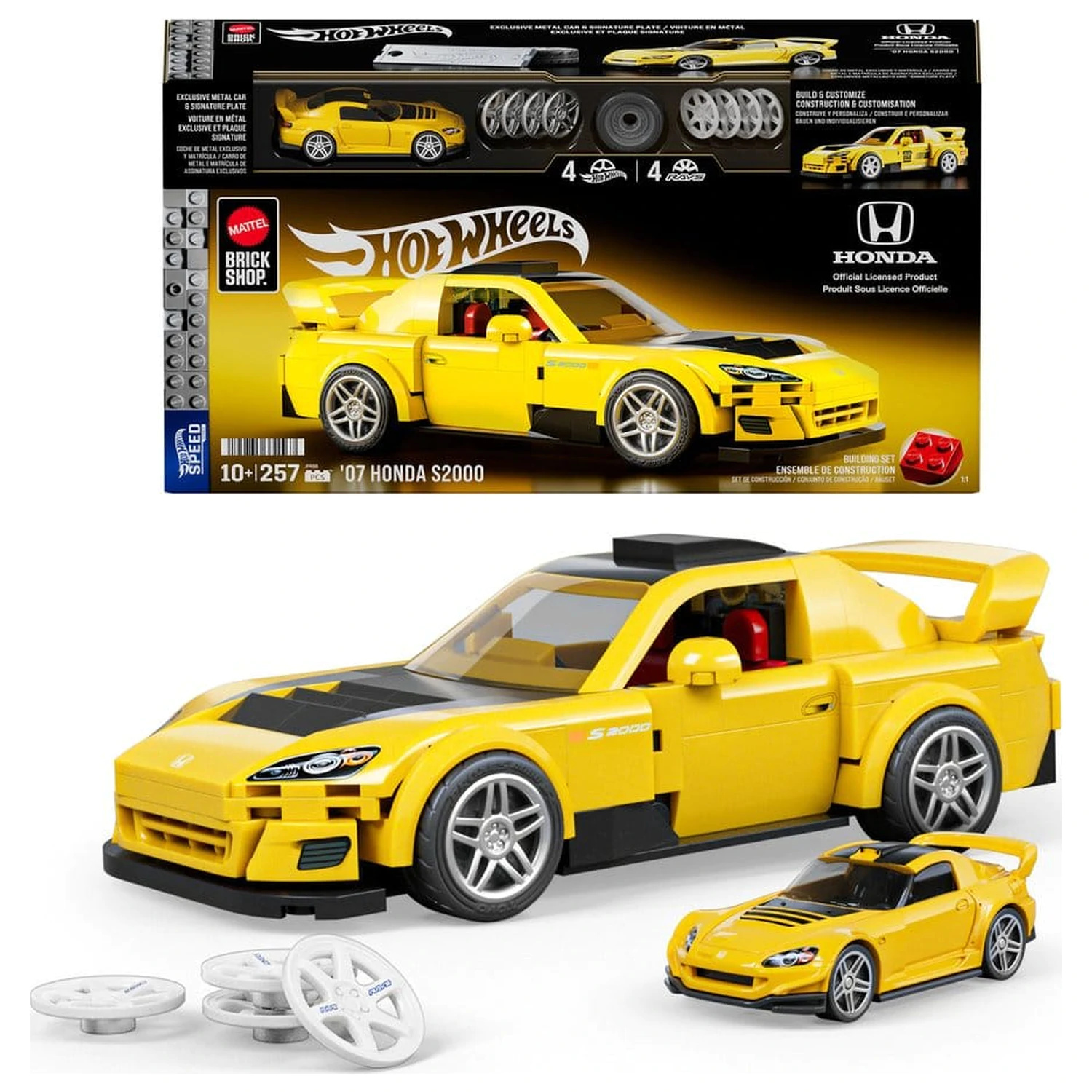 Hot Wheels Speed Series Mattel Brick Shop Zestaw Konstrukcyjny 1/32 '07 Honda S2000 zdjęcie produktu
