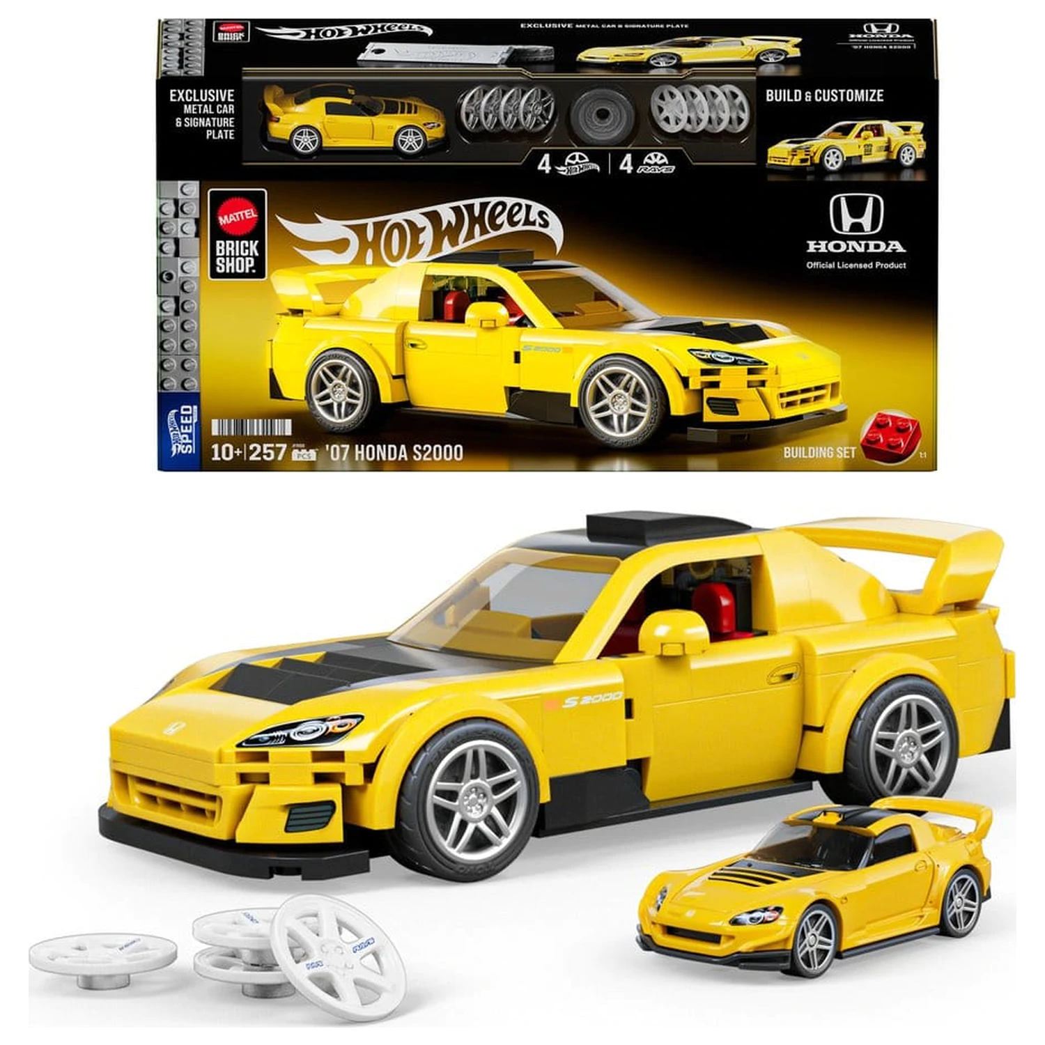 Hot Wheels Speed Series Mattel Brick Shop Zestaw Konstrukcyjny 1/32 '07 Honda S2000 zdjęcie produktu